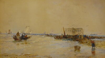 Thomas Bush Hardy (1842-1897). Le Portel, watercolour, signed and titled, 31.5cm x 53cm.