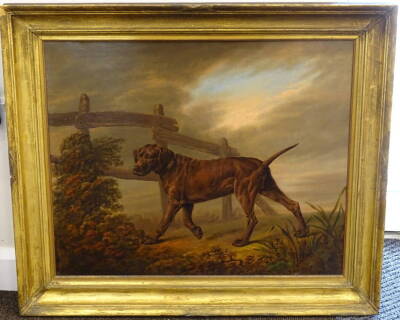 Ramsay Richard Reinagle (1775-1862). Sporting dog, oil on canvas, 49cm x 71cm. - 2