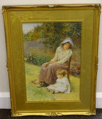 Carlton Alfred Smith (1853-1946). Sunny Hours, watercolour, signed and titled, 50cm x 33cm. - 2