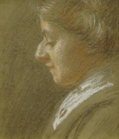 19thC British School. Portrait of a lady, pastel 22.5cm x 17.5cm.