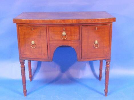 A George III mahogany bow front sideboard