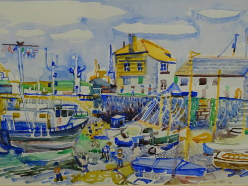 Fred Yates (1922-2008). St. Ives, watercolour, signed, 54cm x 72cm.