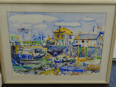 Fred Yates (1922-2008). St. Ives, watercolour, signed, 54cm x 72cm. - 2