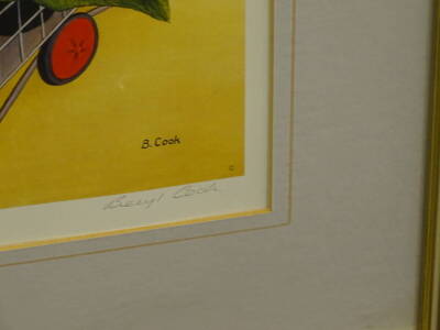 Beryl Cook (1926-2008). Garden centre, artist signed limited edition coloured print, 378/850, 54cm x 40cm. - 3