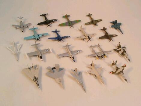 A collection of die cast model military air craft (19)