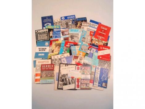 A comprehensive selection of Chelsea football programmes from the 1960's