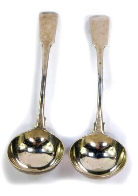 A pair of George III silver cream ladles, Richard Crossley, London 1792, 4.48oz.