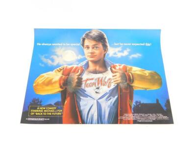 A Teen Wolf Quad poster, starring Michael J Fox, He Always Wanted to be Special ... But He Never Expected This!