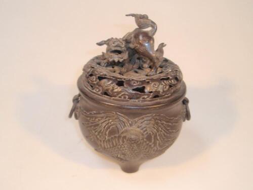 A 19thC Chinese bronze censer