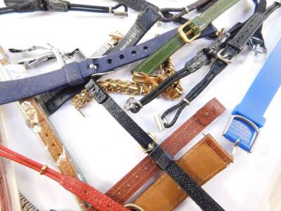 Lady's and gentleman's watch straps, some cased. (qty) - 2