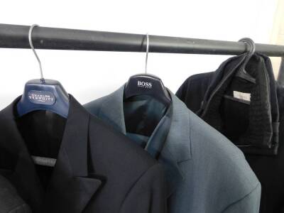 A Hugo Boss jacket, E C Snaith white RAF waistcoat, Hugo Boss suit, Charles Tyrwhitt evening dress suit, an Alexandre three piece suit, and a Feraud coat. (6) - 3