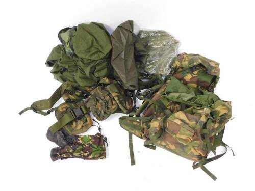 A military issue rucksack, to Lieutenant Colonel Sykes, together with a sleeping bag, camouflage gloves and sundries. (qty)