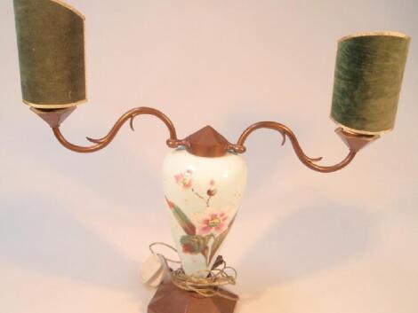 A Continental ceramic table lamp