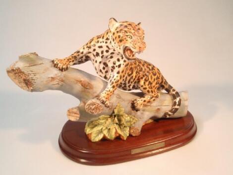 A Renaissance porcelain model of a jaguar (panthera onca)