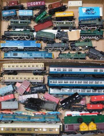 Hornby OO gauge locomotives, including Albert Hall, Great Western livery, 4-6-0, two diesel locomotives, shunting engines, together with coaches and further rolling stock. (qty)