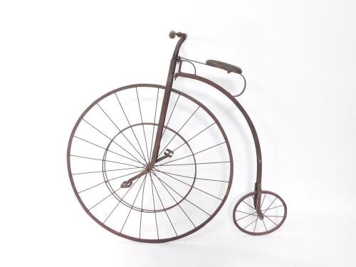 A Victorian penny farthing, 130cm H.