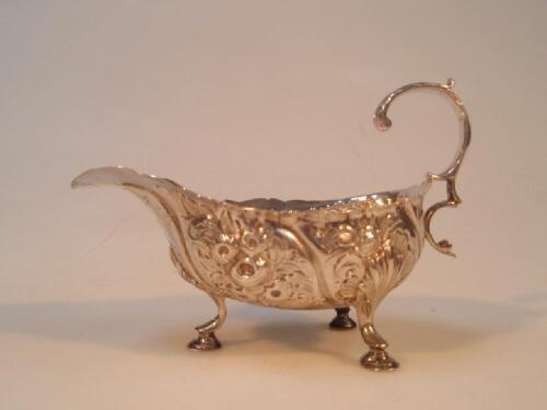 A George III silver sauce boat by Hester Bateman