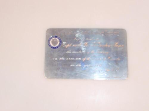 A sterling silver rectangular railway ticket relating to the Canadian Pacific