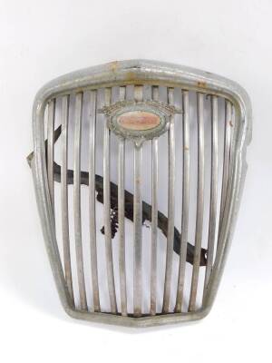 A Wolsley chrome radiator grill, 42cm H, 35cm W. (AF)