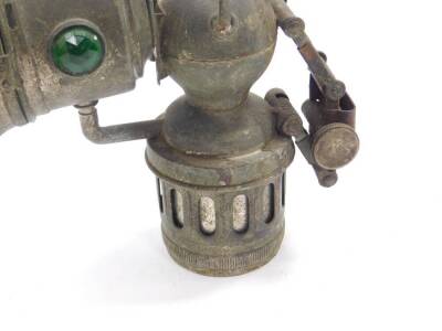 A Miller Patent Carbide motorcycle lamp, 19cm H. - 3