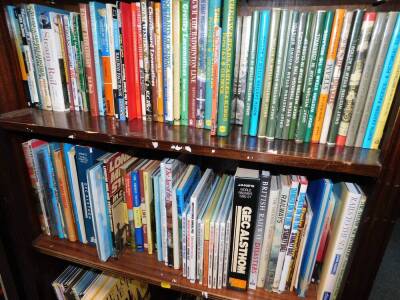 Books relating to steam locomotives and railways, including Nock O S. The GWR Stars Castles and Kings., Great Western Steam In Action books, Jane's World Railways GEC Alsthom 1990 to 1991 and 1992 to 1993, etc. (5 shelves) - 3