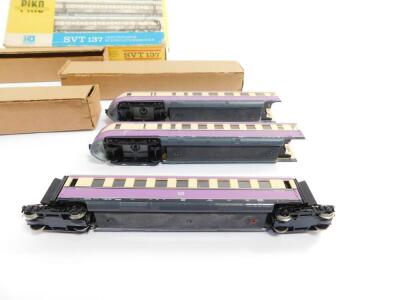 A Pico Modellbahn HO gauge Dreiteiliger Schnelltrieb Wagen SVD137, boxed. - 2