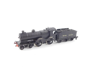 A kit built OO gauge D9 Class locomotive Queen Mary, British Railways black livery, no.62307, 4-4-0