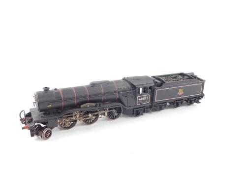 A kit built OO gauge V2 Class locomotive Coldstreamer, British Railways black livery, no.60873, 2-6-2.