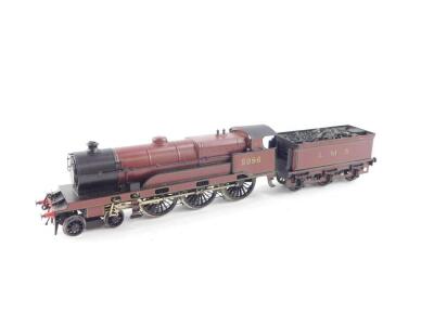 A kit built OO gauge Claughton Class locomotive, LMS red livery, 5986, 4-6-0.