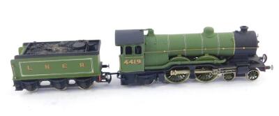 A kit built OO gauge locomotive, LNER green livery, No.4419, 4-4-2.