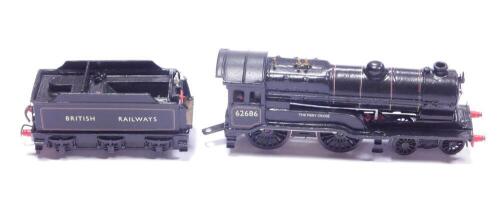 A kit built OO gauge D11/2 Class locomotive The Fiery Cross, British Rail black livery, No.62686, 4-4-0.