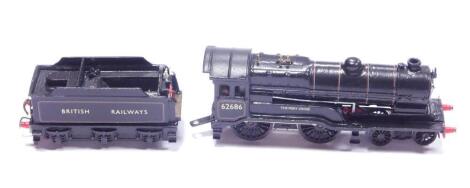 A kit built OO gauge D11/2 Class locomotive The Fiery Cross, British Rail black livery, No.62686, 4-4-0.