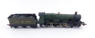 A kit built OO gauge Great Western locomotive Rising Star, green livery, 4011, 4-6-0.