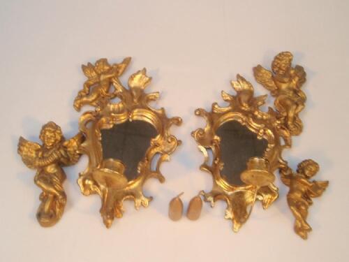 A pair of modern gilt wood framed wall mirrors of Georgian design