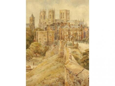 E. Ridsdale Tate. York Minster from the City walls