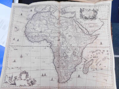 John Ogilby. Africa, being an accurate description of the regions of AEgypt, Barbary, Lybia and Billedulgerid, folio, calf, numerous engraved vignettes, double page maps and views, printed by THO. Johnson, for the author, London 1670. (AF) - 5