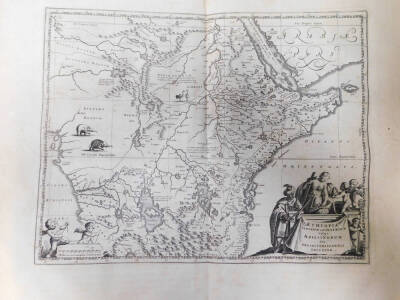 John Ogilby. Africa, being an accurate description of the regions of AEgypt, Barbary, Lybia and Billedulgerid, folio, calf, numerous engraved vignettes, double page maps and views, printed by THO. Johnson, for the author, London 1670. (AF) - 12