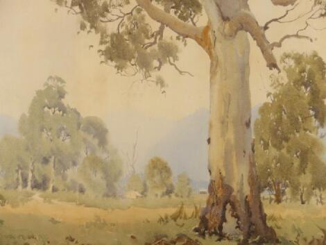 J W Roach - Landscape in the Australian Outback entitled "Soft Morning