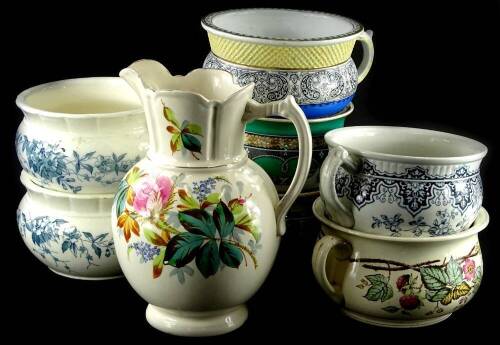 Various 19thC and later chamber pots. (AF)