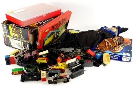 A quantity of children's toys, to include Britain's Farm Builder, Stargards, model railway, puppet, Star Trek game etc.