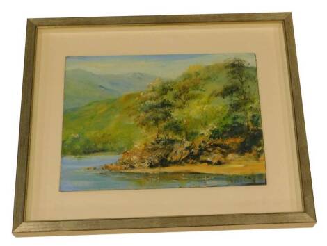 David Wood (b.1927). Derwent Friars Craig, oil on board, signed and titled verso, 25cm x 34cm.