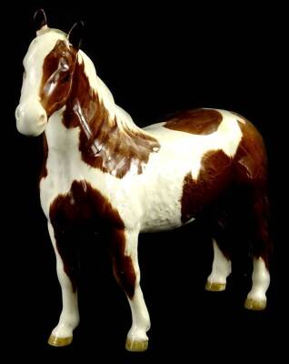 A Beswick skewbald brown and white Pinto pony, No. 1378.