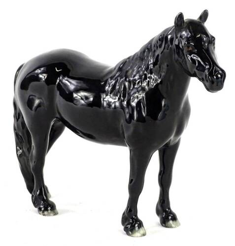 A Beswick black fell pony