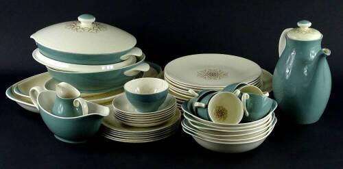 A Royal Doulton Desert Star pattern part dinner and coffee service 