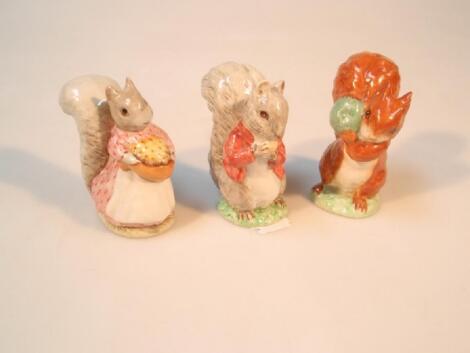 Three Beswick Beatrix Potter figures-'Squirrel Nutkin'