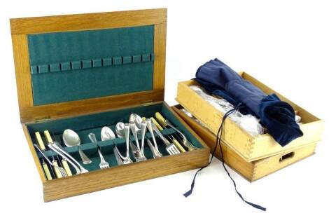 A large quantity of silver plated cutlery, etc.