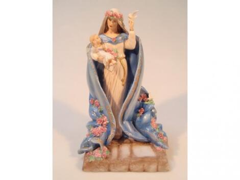 A Franklin Mint figure group-'Virgin Mary Mother of Spring Votive'