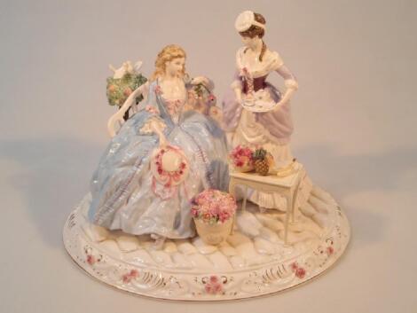 A Coalport figure group 'The Coalport Heirloom Figurine of the Year 2000'