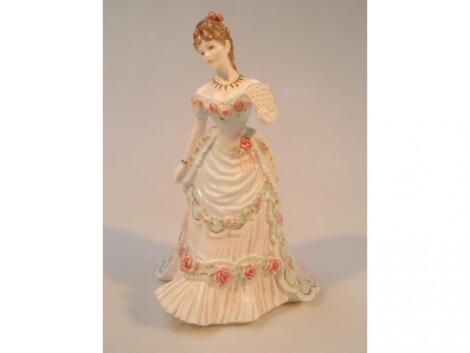 A Royal Worcester crinoline figure-'A Royal Anniversary'