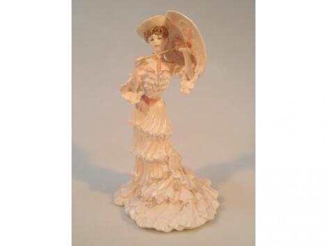 A Coalport figure-'A Meeting at Ascot'